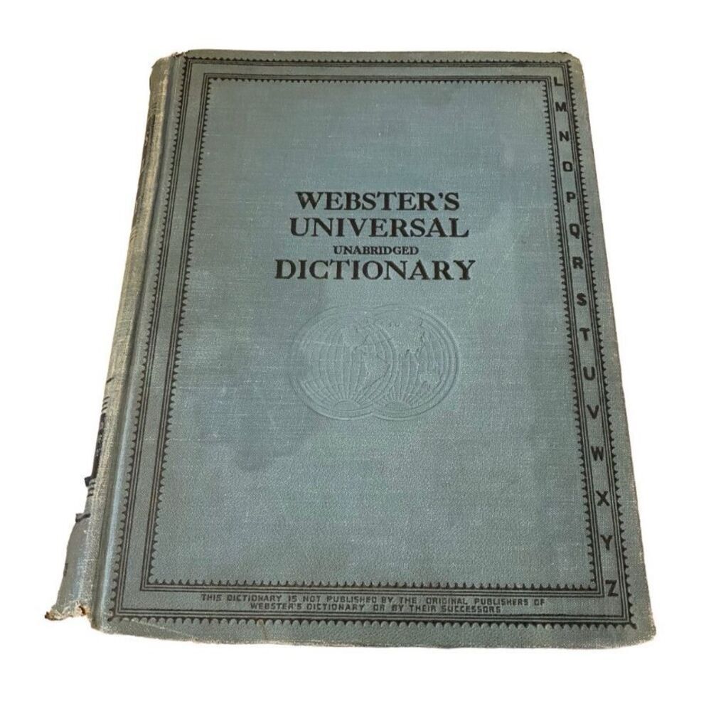 Websters Universal Unabridged Dictionary Vol 2 Hardcover Book 1937